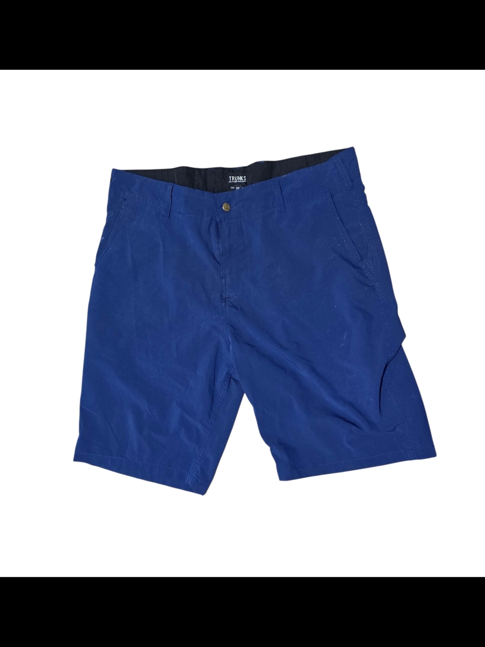 Trunks Blue Men's Flat-Front Performance Shorts